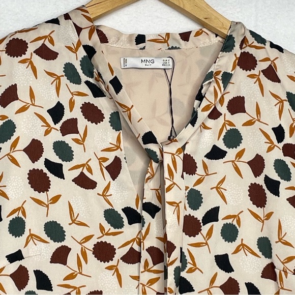 𝅺MNG by Mango silk-like flowing dress wish retro vibe—size 4 - Picture 5 of 13